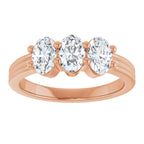 Three-Stone Grooved Anniversary Band