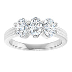 Three-Stone Grooved Anniversary Band