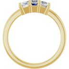 Three-Stone Grooved Anniversary Band