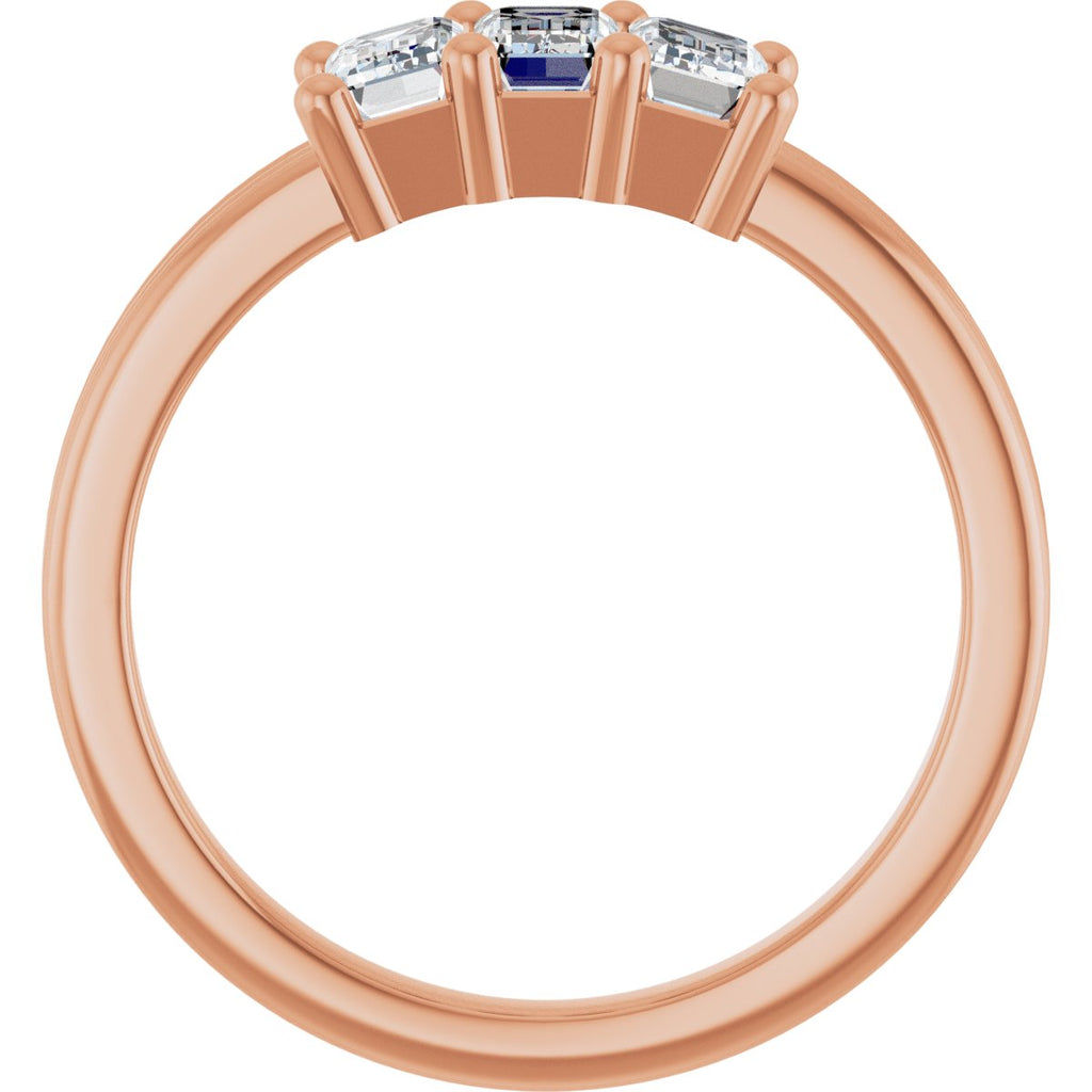 Three-Stone Grooved Anniversary Band