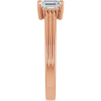 Three-Stone Grooved Anniversary Band