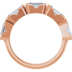 Half-Bezel Five-Stone Anniversary Band