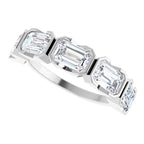 Half-Bezel Five-Stone Anniversary Band