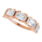 Half-Bezel Five-Stone Anniversary Band