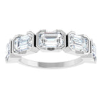 Half-Bezel Five-Stone Anniversary Band