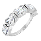 Half-Bezel Five-Stone Anniversary Band