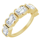 Half-Bezel Five-Stone Anniversary Band