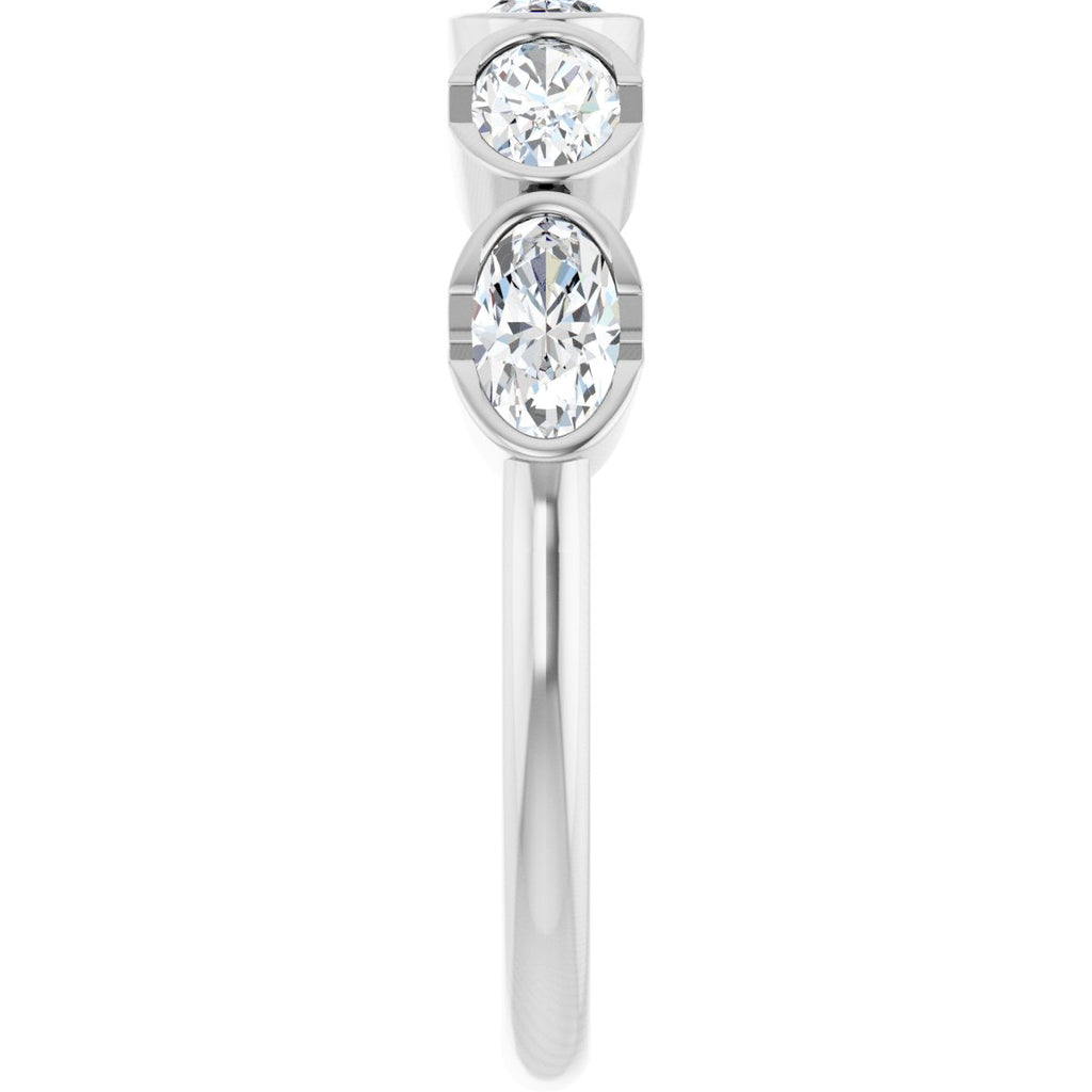 Half-Bezel Five-Stone Anniversary Band