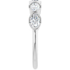 Half-Bezel Five-Stone Anniversary Band