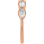 Half-Bezel Five-Stone Anniversary Band