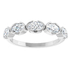 Half-Bezel Five-Stone Anniversary Band