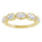 Half-Bezel Five-Stone Anniversary Band