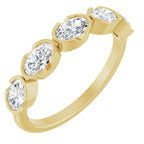 Half-Bezel Five-Stone Anniversary Band