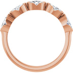 Half-Bezel Five-Stone Anniversary Band