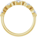 Half-Bezel Five-Stone Anniversary Band