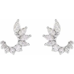 Accented Front-Back Earrings