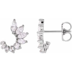 Accented Front-Back Earrings