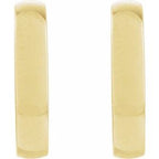 Elongated Oval Hoop Earrings
