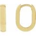 Elongated Oval Hoop Earrings