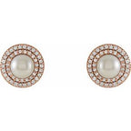 Halo-Style Pearl Earrings