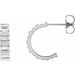 Straight Baguette Hoop Earrings