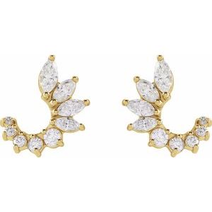 Accented Front-Back Earrings
