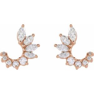 Accented Front-Back Earrings
