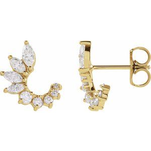 Accented Front-Back Earrings