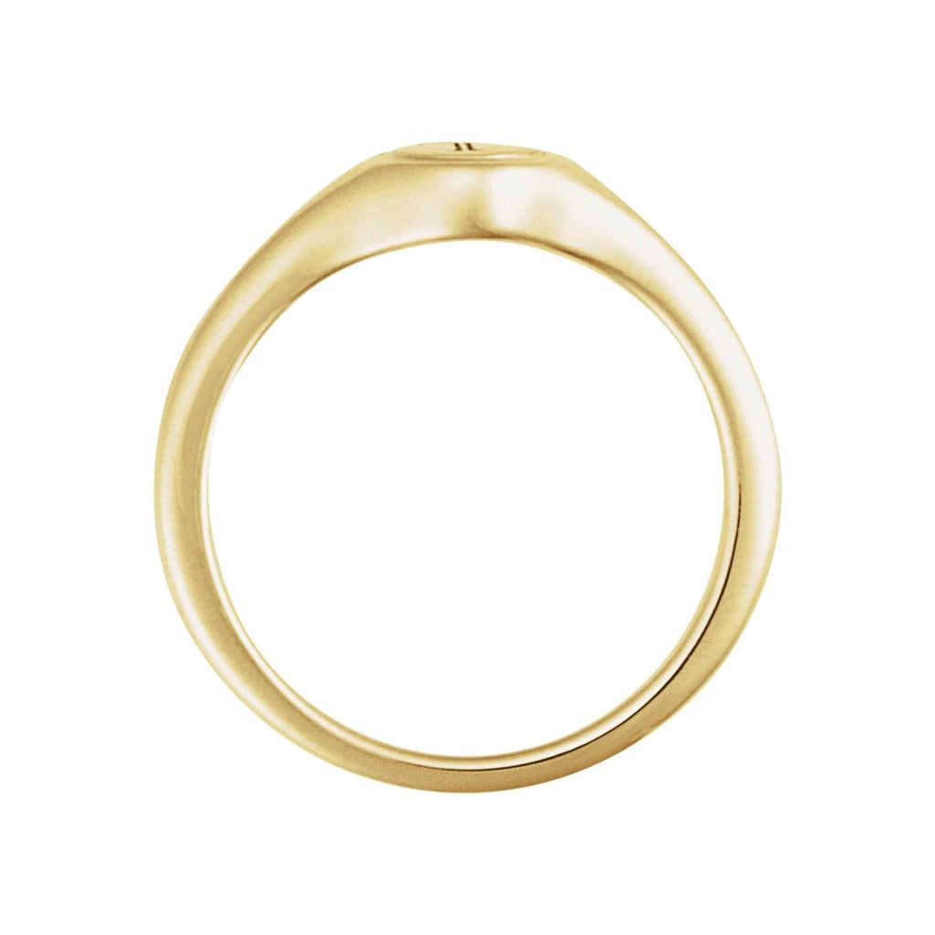 Engravable Round Signet Ring