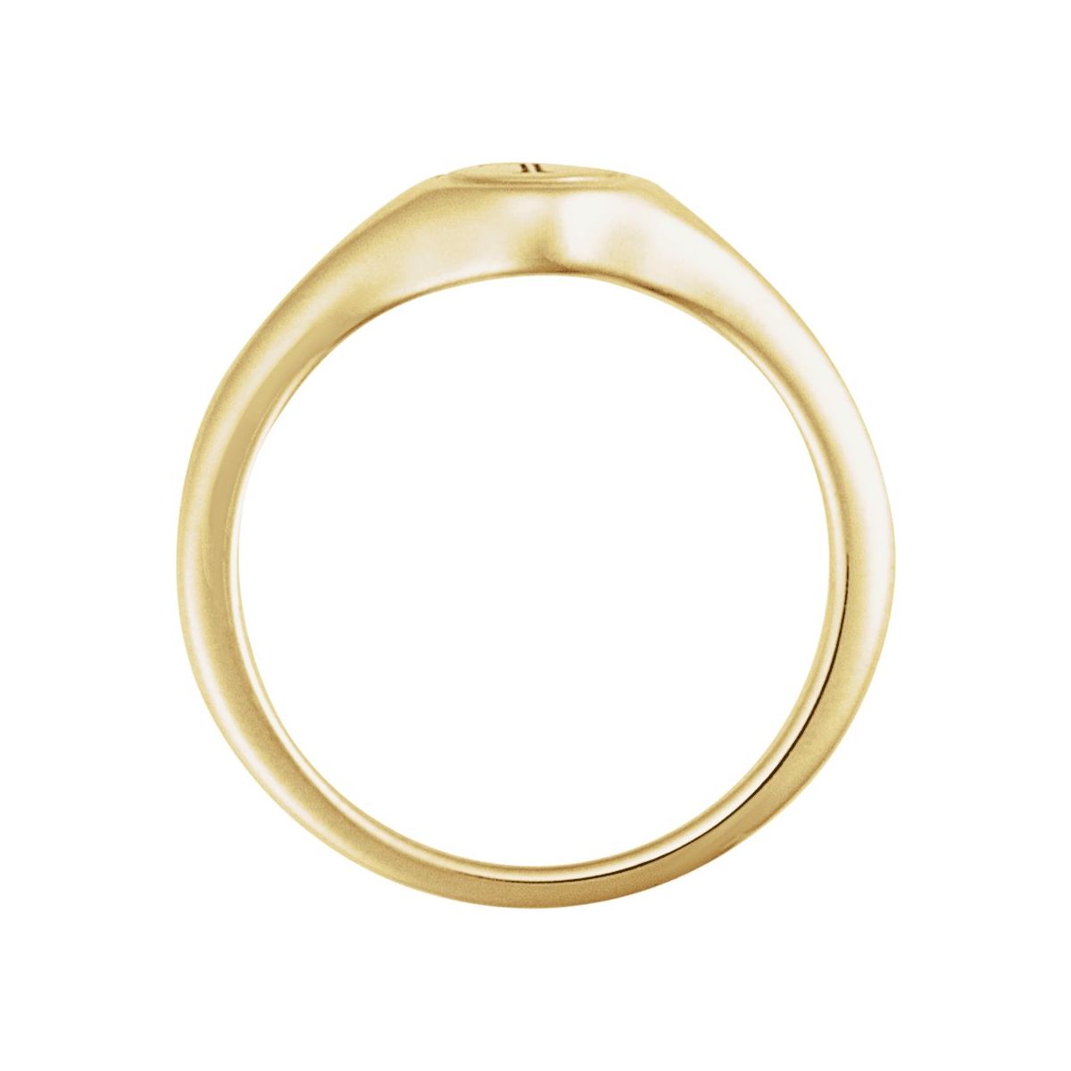Engravable Round Signet Ring