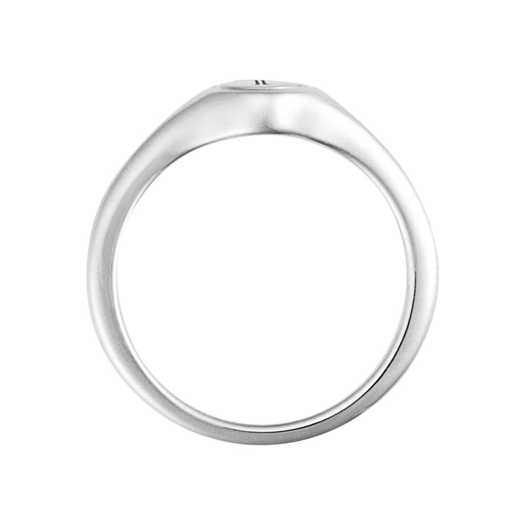 Engravable Round Signet Ring
