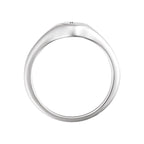 Engravable Round Signet Ring