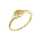 Engravable Round Signet Ring