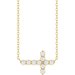 Accented Sideways Cross Necklace or Center