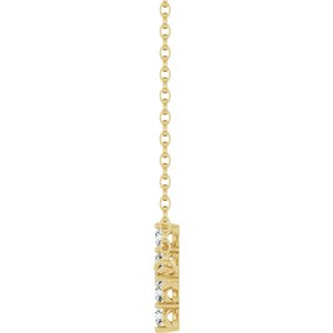 Accented Sideways Cross Necklace or Center