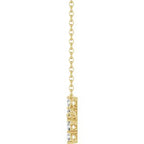Accented Sideways Cross Necklace or Center