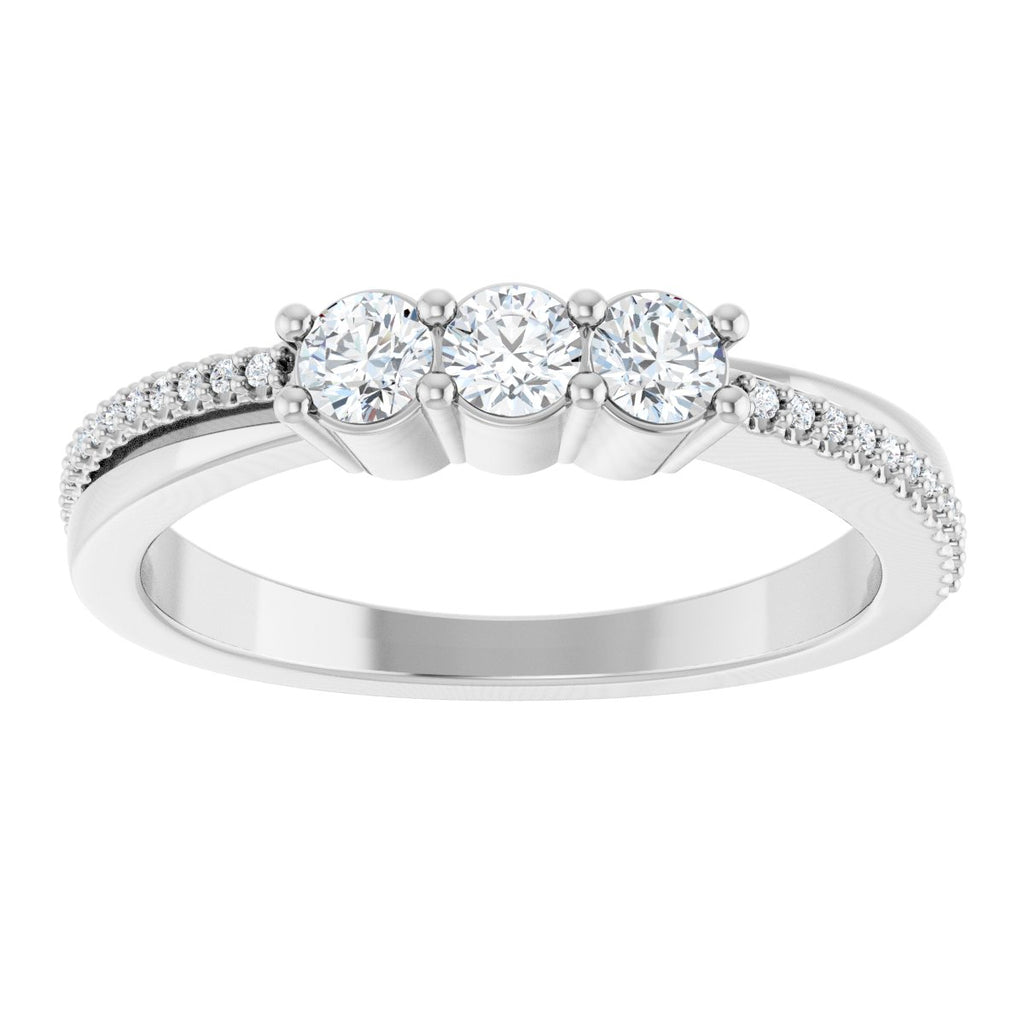 Three-Stone Anniversary Band