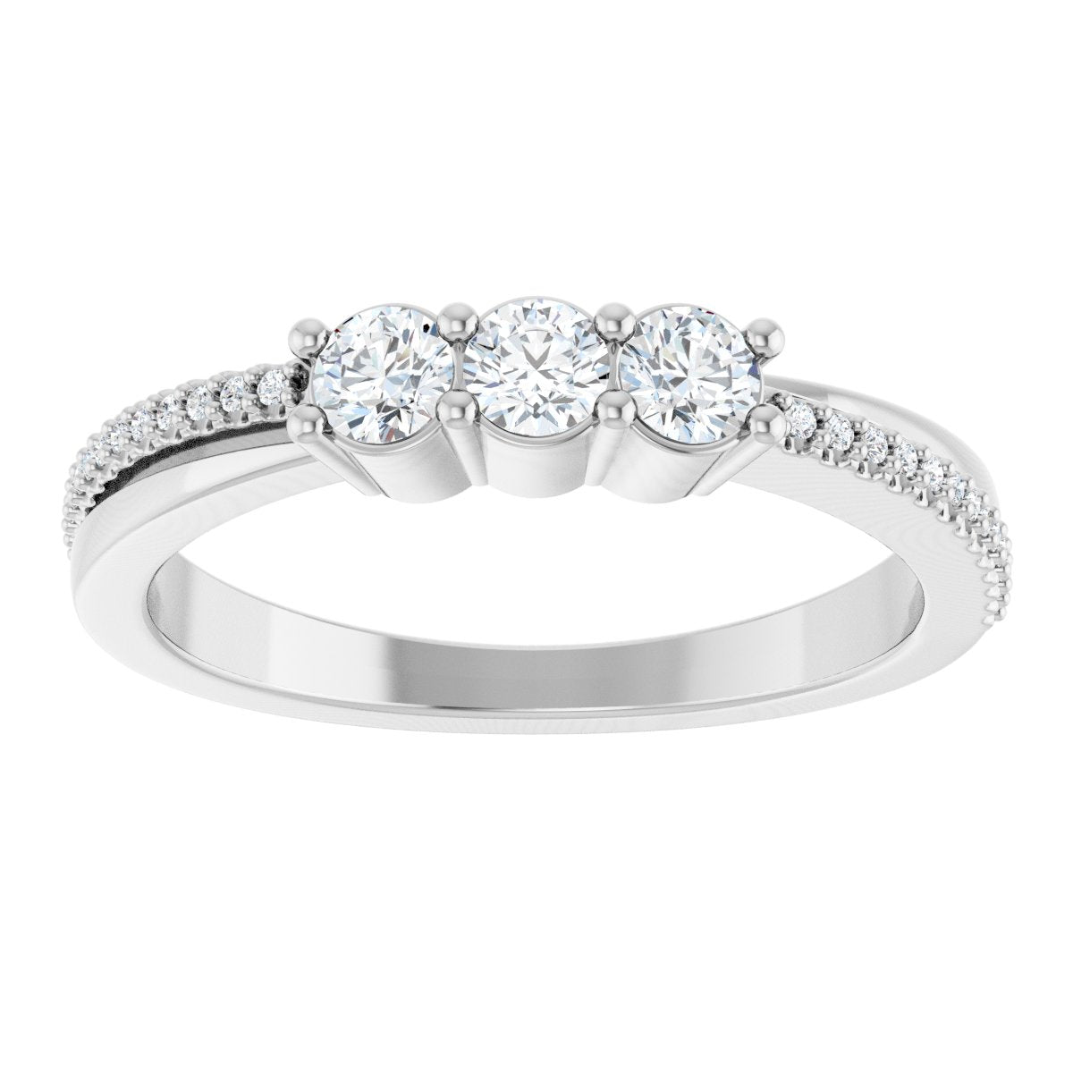 Three-Stone Anniversary Band