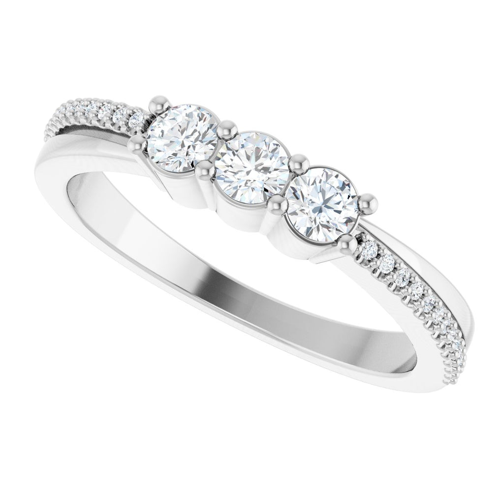 Three-Stone Anniversary Band