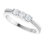 Three-Stone Anniversary Band