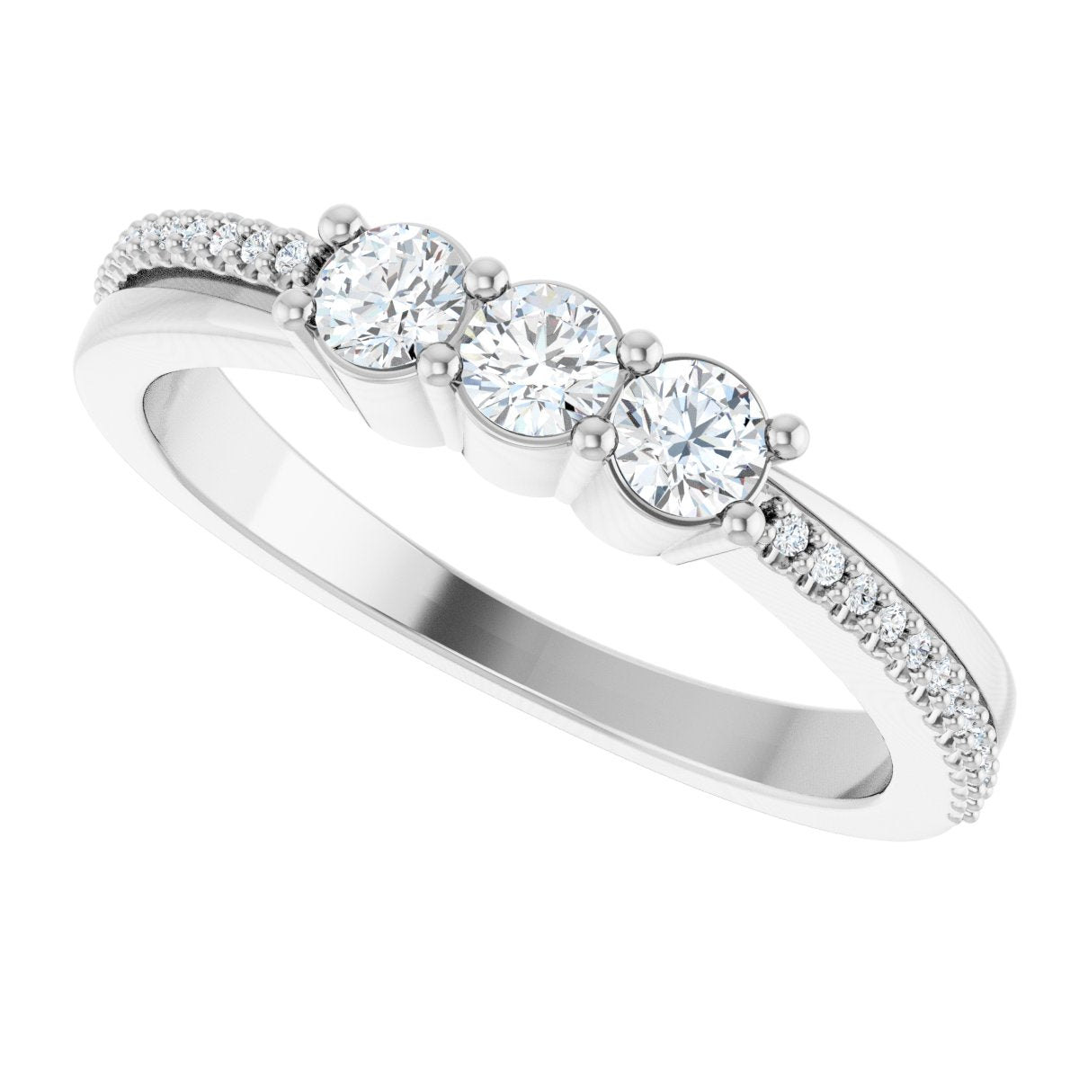 Three-Stone Anniversary Band