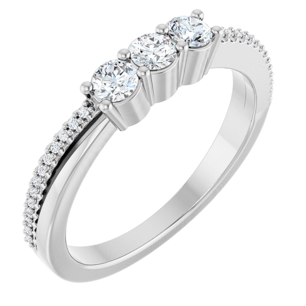 Three-Stone Anniversary Band