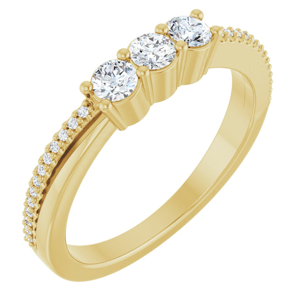 Three-Stone Anniversary Band