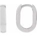 Elongated Oval Hoop Earrings