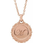 Engravable Scroll Necklace