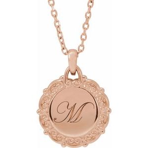 Engravable Scroll Necklace