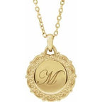 Engravable Scroll Necklace