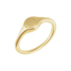 Engravable Round Signet Ring