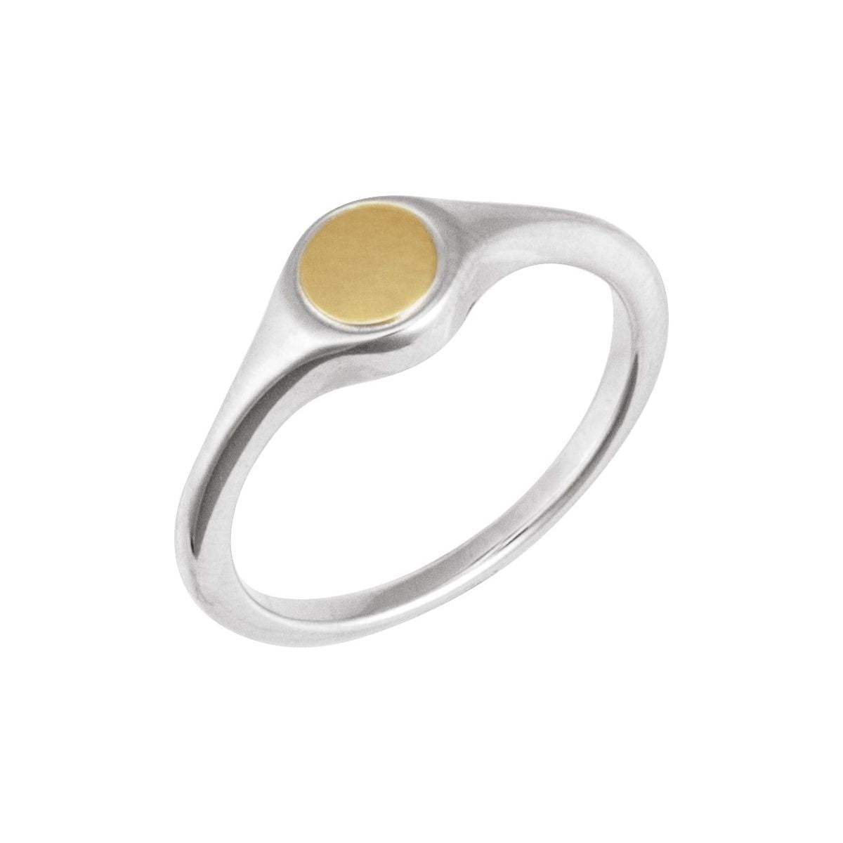 Engravable Round Signet Ring