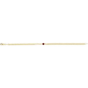 Bezel-Set Solitaire Curb Link Bracelet